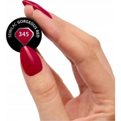 Semilac Lakier Hybrydowy Do Paznokci Manicure Pedicure 345 Gorgeous Red 7ml