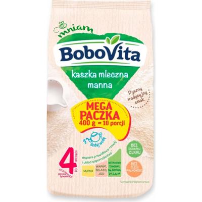 Bobovita Mleczna Kaszka Manna Dla Dzieci Po 4 Miesiącu Tradycyjna 400g