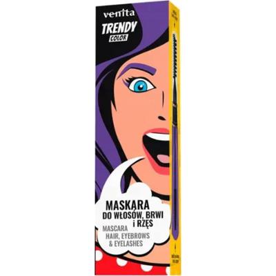 Venita Trendy Color 3w1 Maskara Do Rzęs Brwi Włosów 40 Fioletowa Fantazja