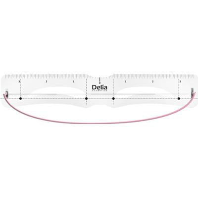 Delia Eyebrow Expert Precyzyjne Szablony Do Brwi z Gumką 10 Kształtów
