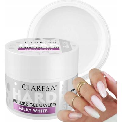 Claresa Hard Easy Budujący Żel Do Paznokci Samopoziomujący Milky White 12g
