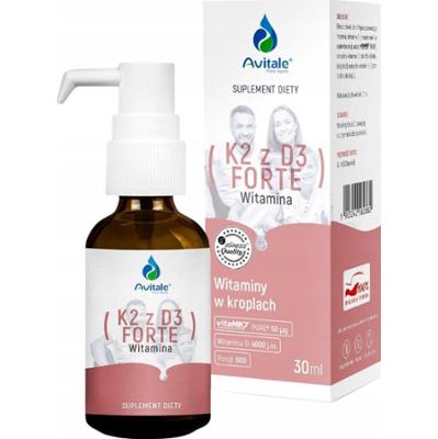 Aliness Avitale Witamina K2 z D3 Forte Suplement Diety Kropelki 600 Porcji