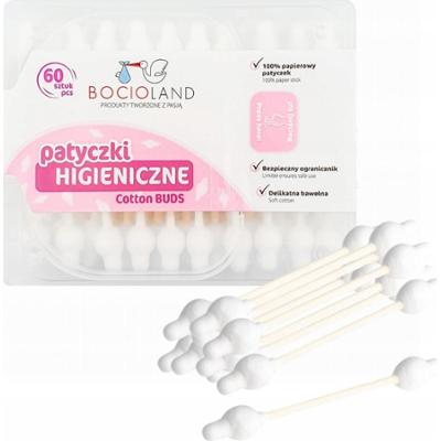 Bocioland Bawełniane Patyczki Do Uczu Dla Niemowląt Higieniczne 60 szt