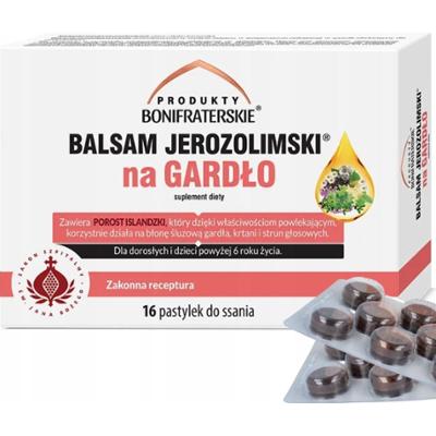 Bonifraterskie Balsam Jerozolimski Na Gardło Porost Islandzki 16 Pastylek Data Ważności: 04.2026