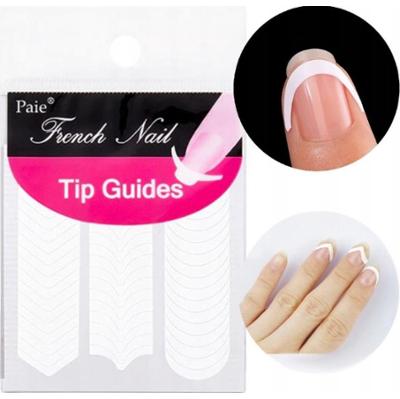 Naklejki Do Paznokci Paski Szablony Do Frencha Manicure Białe 48 Sztuk
