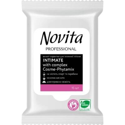 Novita Intimate Nawilżane Chusteczki Do Higieny Intymnej Tonizujące 15 szt