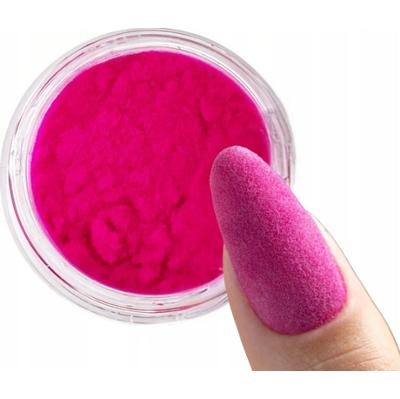 Flocked Effect Aksamit Zamszowy Pyłek Do Paznokci Manicure Zdobień Różowy