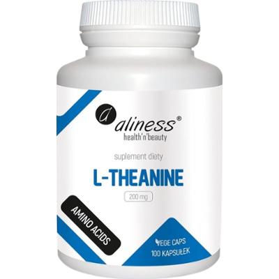 Aliness L-Theanine 200mg Suplement L-Teanina Odprężenie Stres 100 Kapsułek
