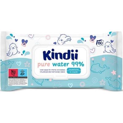 Kindii Chusteczki Nawilżane Pure 99% Wody 60 Sztuk