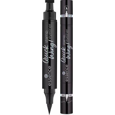 Essence Quick Wing Stamp Dwustronny Eyeliner w Pisaku + Stempel 01 Black