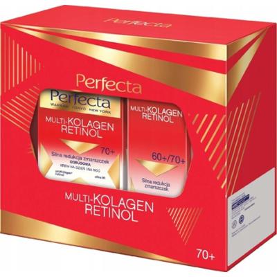 Perfecta MultiKolagen Retinol Zestaw Kosmetyków Krem Pod Oczy Do Twarzy 70+