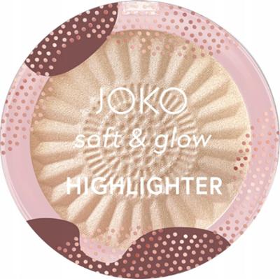 JOKO Soft & Glow Rozświetlacz Do Twarzy Prasowany Złoty 8g