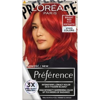 Loreal Preference Vivid Colours Trwała Farba Do Włosów 8.624 Bright Red