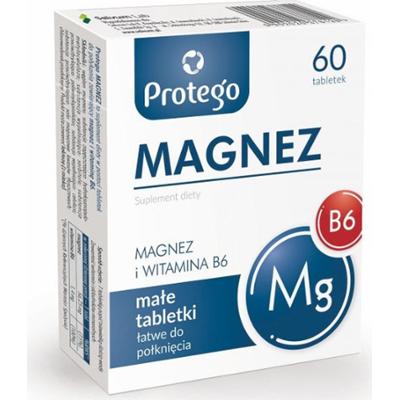 Protego Magnez Witamina B6 Suplement Diety Układ Nerwowy 60 Małych Tabletek