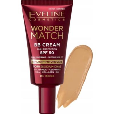 Eveline Cosmetics Wonder Match Krem BB do Twarzy SPF50 Kryjący 04 Beige