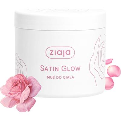 Ziaja Satin Glow Lekki Nawilżający Mus Do Ciała Płatki Róży Wit E 350ml