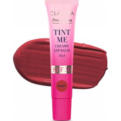 Claresa Tint Me 3w1 Koloryzujący Balsam Do Ust Ochrona SPF30 Sorbet 12ml