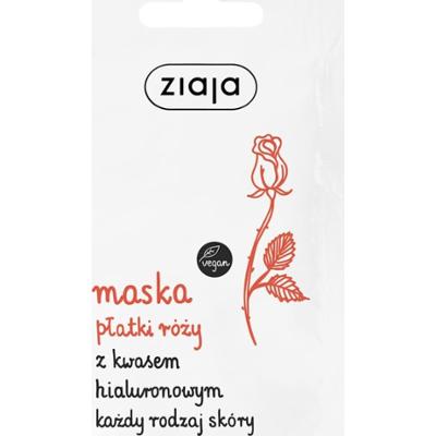 Ziaja Płatki Róży Przeciwzmarszczkowa Maska Do Twarzy Kwas Hialuronowy 7ml