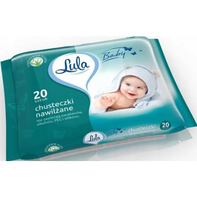 LULA Chusteczki Nawilżane Aloes Dla Dzieci 20 szt
