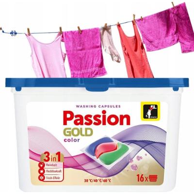 Passion Gold Color 3w1 Kapsułki Do Prania Kolorowego Ochrona Kolorów 16 szt