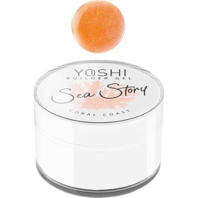 Yoshi Żel Budujący UV LED Sea Story Coral Coast z Drobinkami Pomarańcz 15ml