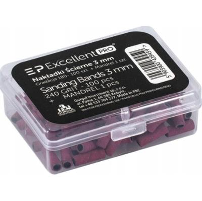Excellent PRO Sanding Bands Nakładki Ścierne 3mm #240 100 Szt + Nośnik