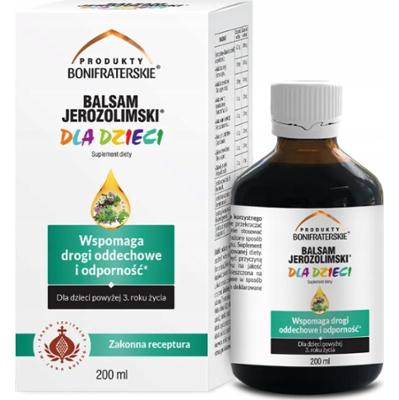 Bonifraterskie Balsam Jerozolimski Syrop Dla Dzieci 3+ Odporność 200ml