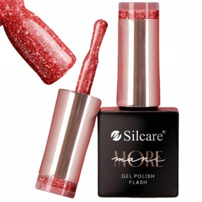 Silcare maniMore Lakier Hybrydowy z Drobinkami Flash Red 10g