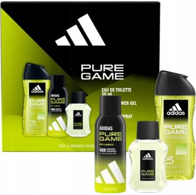 Adidas Pure Game Zestaw Prezentowy Kosmetyków Męskich EDT + DEO + Żel 3w1