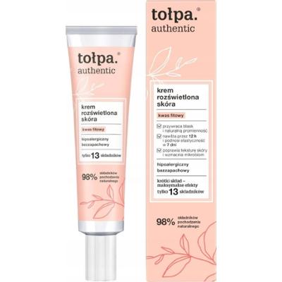 Tołpa Authentic Lekki Rozświetlający Krem Do Twarzy z Kwasem Fitowym 40ml