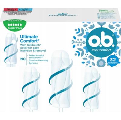 o.b. ProComfort Tampony Ultimate Comfort Super Plus Higieniczne 32 Sztuki
