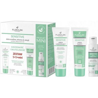Floslek Sensitive Zestaw Kosmetyków 2x Krem Do Twarzy + Płyn Micelarny 50ml