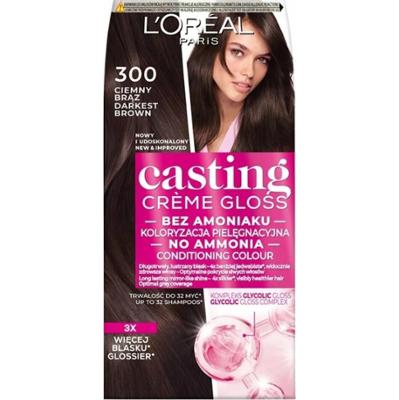 Loreal Casting Creme Gloss Farba Do Włosów Bez Amoniaku 300 Ciemny Brąz