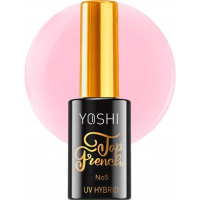 Yoshi Top Hybrydowy Do Paznokci French Pudrowy Różowy Kryjący No 5 10ml