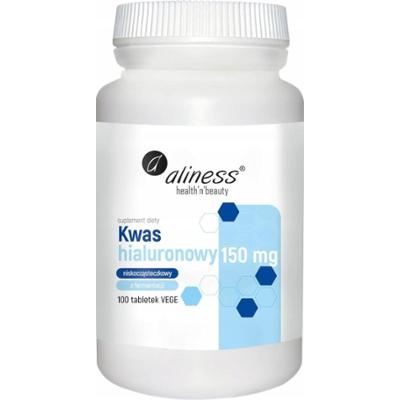 Aliness Kwas Hialuronowy Niskocząsteczkowy 150mg Suplement Skóra 100 Tabs