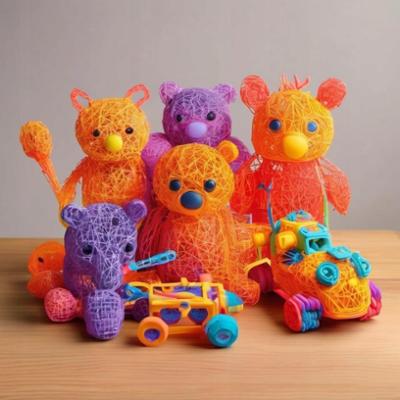 CoolStaff Zestaw Długopis 3D Pen Zabawki Dla Dzieci + Wkłady Filament PLA Mix 9+100m