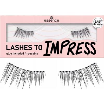 Essence Lashes To Impress Sztuczne Rzęsy Na Pasku Połówki Czarne 03 + Klej