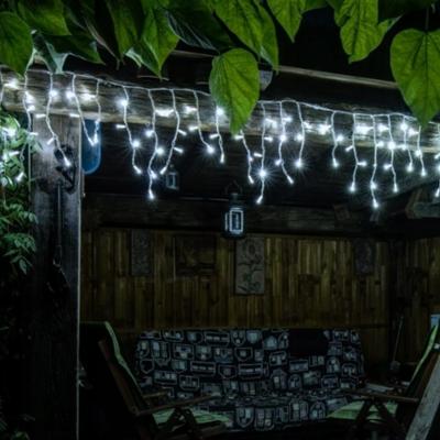 CoolStaff Lampki Sople Białe Choinkowe Świąteczne Zewnętrzne Zimne Blask 500 Led