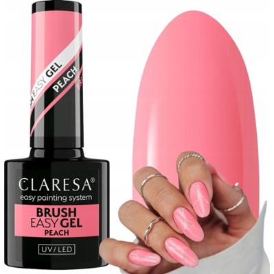 Claresa Brush Easy Gel Budujący Żel Do Paznokci Manicure Pastelowy Peach 5g