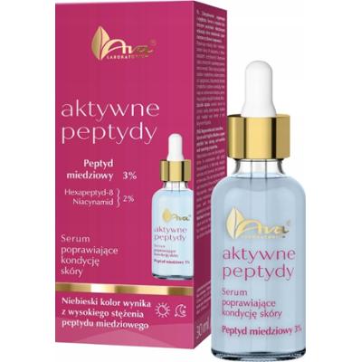 Ava Aktywne Peptydy Regenerujące Serum Do Twarzy Peptyd Miedziowy 3% 30ml