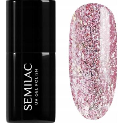 Semilac Lakier Hybrydowy Do Paznokci Manicure 293 Rose Gold Shimmer 7ml