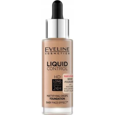 Eveline Podkład HD Liquid Control Matujący Niacynamid 060 Sunny Beige 32ml