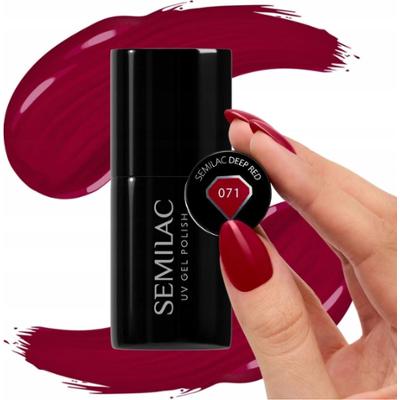 Semilac Lakier Hybrydowy Do Paznokci Deep Red 071 Głęboka Czerwień 7ml