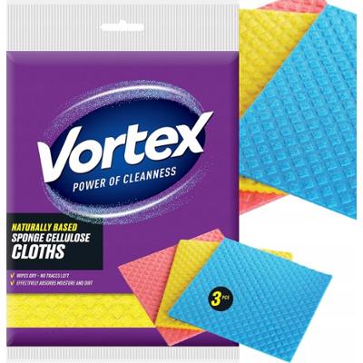 Vortex Sponge Cloths Gąbczaste Ściereczki Chłonne Kuchnia Łazienka 3 Sztuki