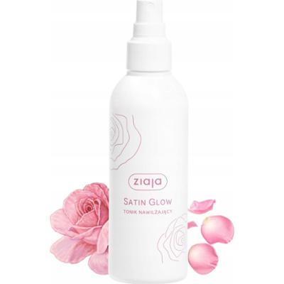 Ziaja Satin Glow Lekki Nawilżający Tonik Do Twarzy Płatki Róży CICA 200ml