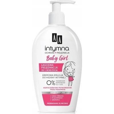 AA Intymna Baby Girl 0% Emulsja Do Higieny Intymnej Łagodna Od 1 Roku Życia 300ml