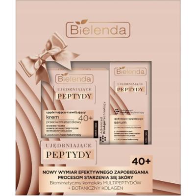 Bielenda Zestaw Prezentowy Ujędrniające Peptydy Krem 40+ Serum Wygładzające