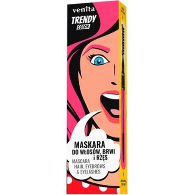 Venita Trendy Color 3w1 Maskara Do Rzęs Brwi Włosów 32 Intrygujący Róż