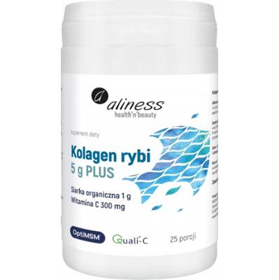 Aliness Kolagen Rybi 5g Plus z Siarką MSM i Witaminą C w Proszku 25 Porcji
