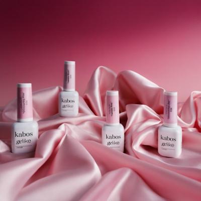 Lakier hybrydowy Kabos Gelike 028 Shimmering Lilac z brokatem 8 ml